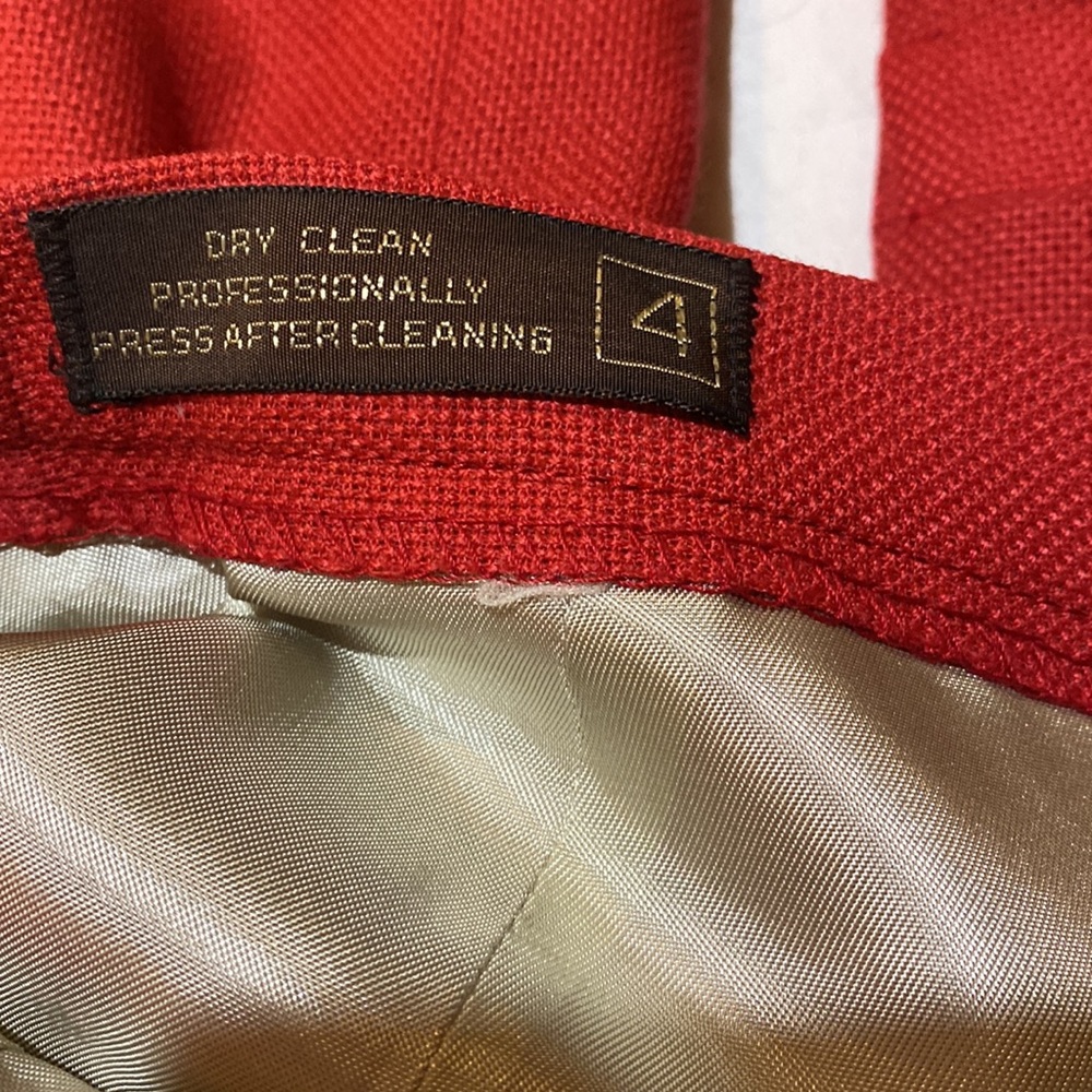 Vintage Cricketeer tomato double breasted jacket and skirt, 4P - Picture 6 of 10